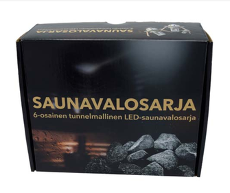 6-osainen saunavalosarja hopea