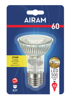 Airam E27 LED 6W 2700K 500lm DIM