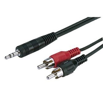 Audio välijohto RCA - 3,5mm plugi 3m