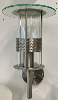 Seinävalaisin Teräs IP44 1xE27