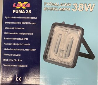Työvalaisin pistorasialla LeXa 38W