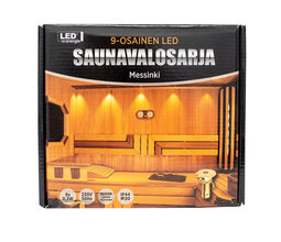 Musta/Messinki 9-osainen saunavalosarja 