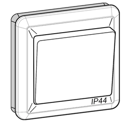 Artic IP44 6/1 - kytkin Valkoinen