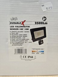 30W PIR LED-VALONHEITIN 2500Lm LEXA