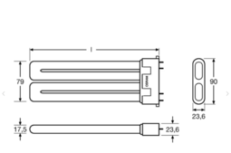 OSRAM DULUX-F 24W 2G10 PIENOISLOISTELAMPPU 