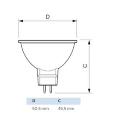 Philips GU5.3 LED lamppu 4.4W korvaa 35W halogeenin