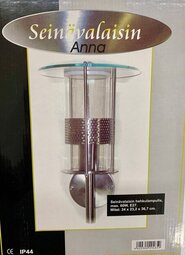 Seinävalaisin Teräs IP44 1xE27