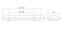 YLEISVALAISIN LEDINA II L1200 4450LM 34W / L 600 2600LM 20W 830/840