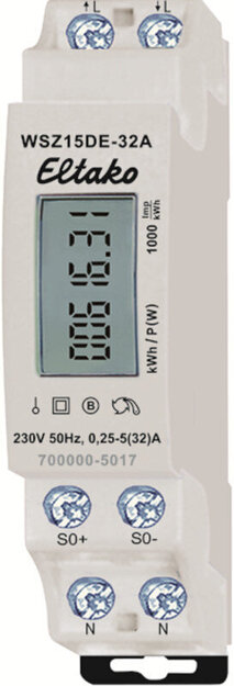 1-vaiheinen kWh mittari Eltako 