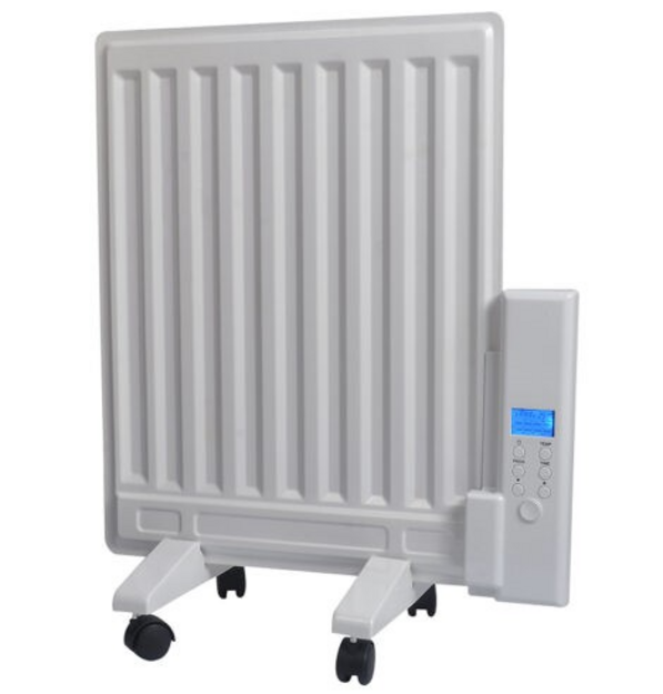 400W / 1000W öljytäytteinen lämmitin seinäk., ajastimella