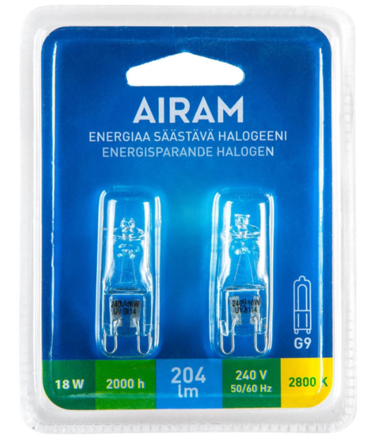 Airam G9 18W 2800K
