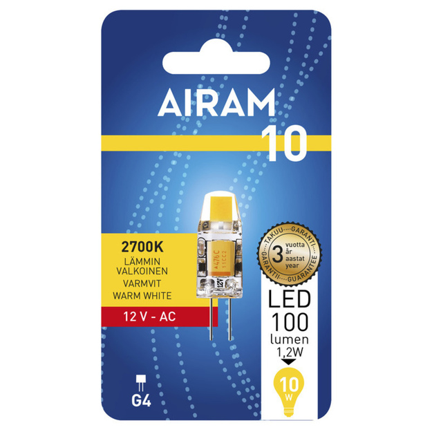 Airam Pienoislamppu LED 2700K 100lm G4 12V