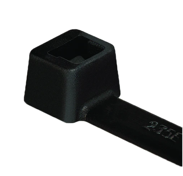 Nippuside UV-säteilynkestävä 387mm x 7,6mm Musta 100kpl