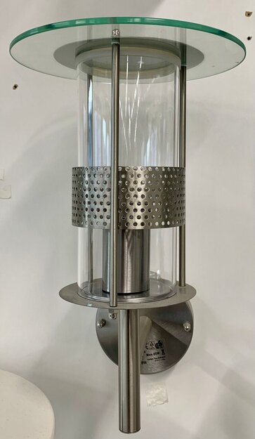 Seinävalaisin Teräs IP44 1xE27